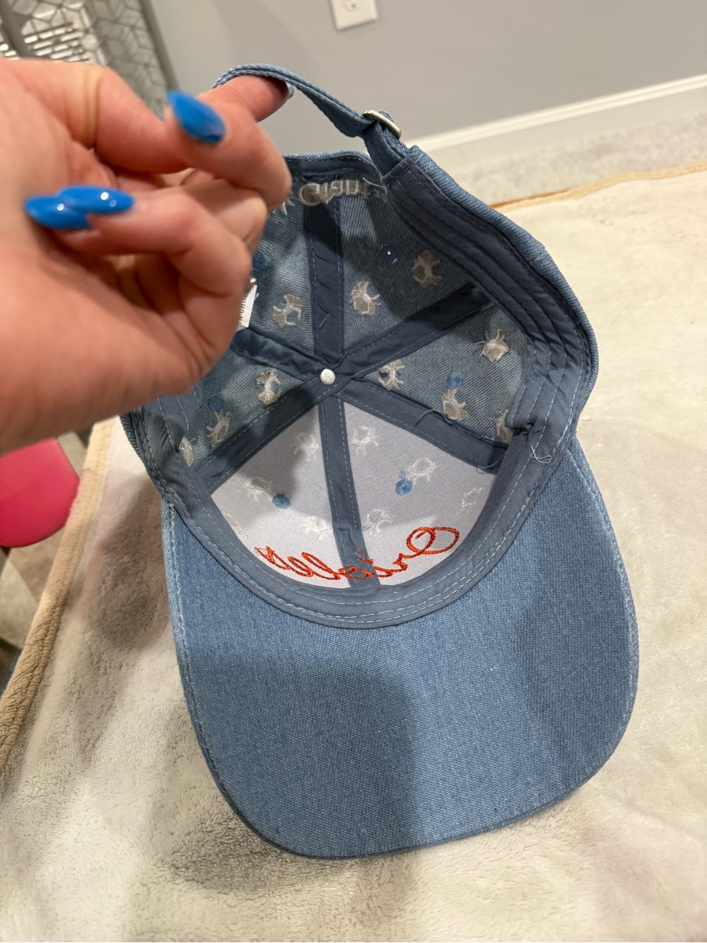 Baltimore Orioles Denim Crab Hat Cap Adjustable Strap SGA 5/10/26 New - Picture 8 of 9